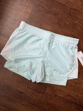 RBX 2 layed gingham athletic shorts